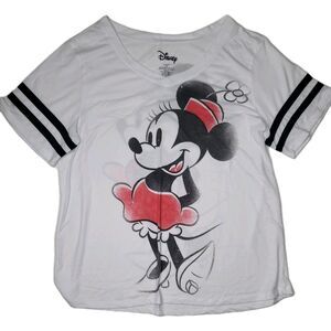 Disney Minnie Mouse Size 2X Plus T-shirt Short Sleeve Sporty Womens Top